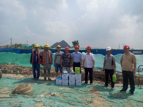 和茂公司密切关注施工现场防暑降温工作